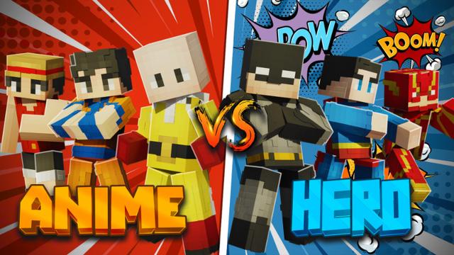 Thumbnail of the Minecraft Bedrock Marketplace product ANIME VS HERO created by Eco Studios.