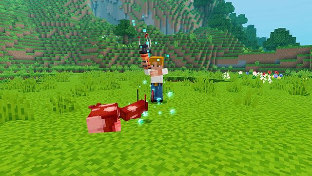 Screenshot of the Minecraft Bedrock Marketplace product AutoFarm+ created by Eco Studios.