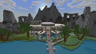 Screenshot of the Minecraft Bedrock Marketplace product Beach Millionaire Mansion created by Eco Studios.