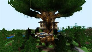 Screenshot of the Minecraft Bedrock Marketplace product Billionaire Tree Mansion created by Eco Studios.