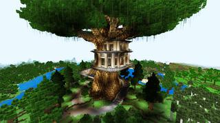 Screenshot of the Minecraft Bedrock Marketplace product Billionaire Tree Mansion created by Eco Studios.