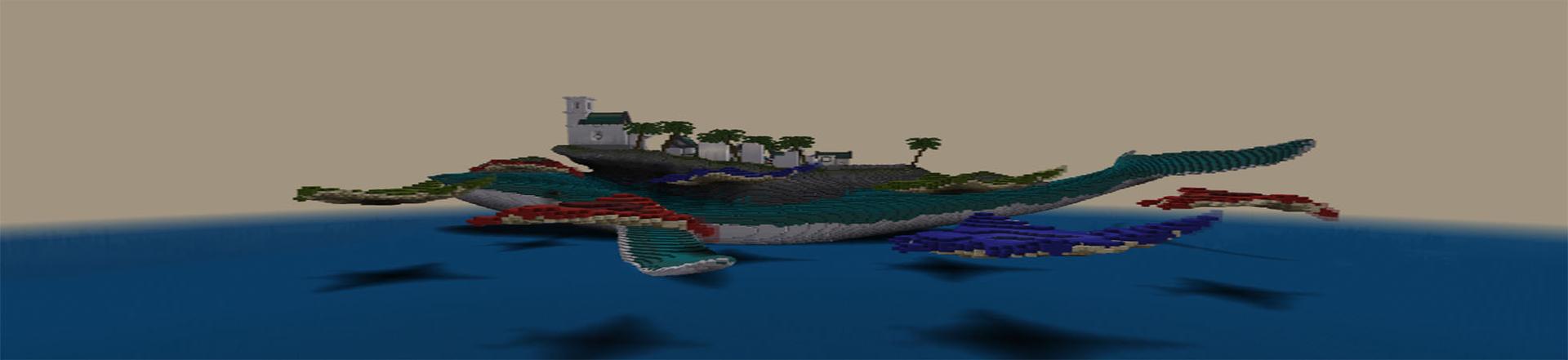 Panorama of the Minecraft Bedrock Marketplace product Blue Whale Island created by Eco Studios.