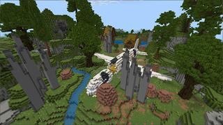 Screenshot of the Minecraft Bedrock Marketplace product Crashed Plane Wreckage created by Eco Studios.