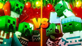 Thumbnail of the Minecraft Bedrock Marketplace product Creepers Vs Zombies: Holiday created by Eco Studios.