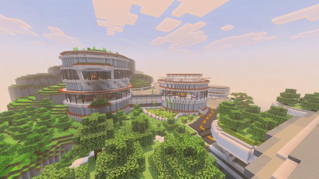 Screenshot of the Minecraft Bedrock Marketplace product Cybernetic Island created by Eco Studios.