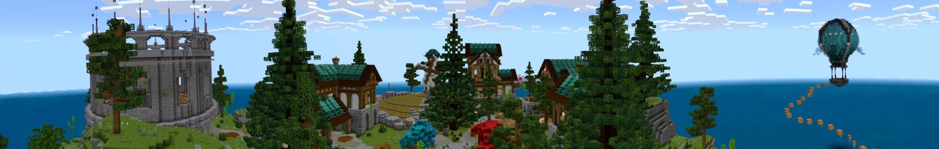 Panorama of the Minecraft Bedrock Marketplace product Dark Survival created by Eco Studios.