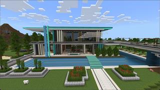 Screenshot of the Minecraft Bedrock Marketplace product Diamond Millionaire Mansion created by Eco Studios.
