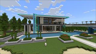 Screenshot of the Minecraft Bedrock Marketplace product Diamond Millionaire Mansion created by Eco Studios.