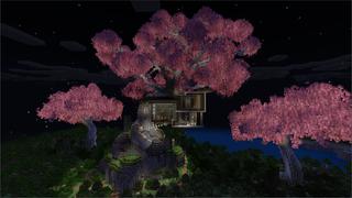 Screenshot of the Minecraft Bedrock Marketplace product Eastern Tree Mansion created by Eco Studios.