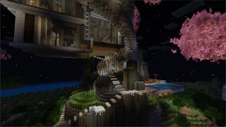 Screenshot of the Minecraft Bedrock Marketplace product Eastern Tree Mansion created by Eco Studios.