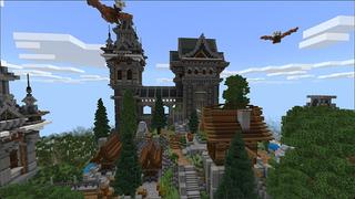 Screenshot of the Minecraft Bedrock Marketplace product Fantasy Village created by Eco Studios.
