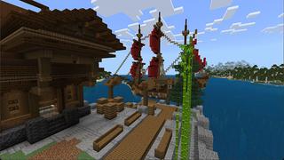 Screenshot of the Minecraft Bedrock Marketplace product Fantasy Village created by Eco Studios.