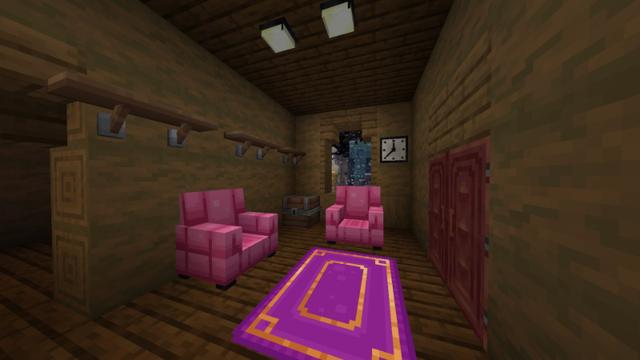 Screenshot of the Minecraft Bedrock Marketplace product Furniture+ created by Eco Studios.