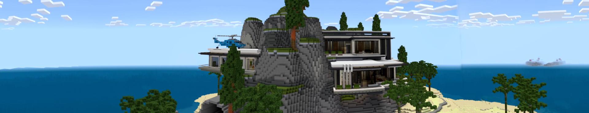 Panorama of the Minecraft Bedrock Marketplace product Hacker Mansion created by Eco Studios.