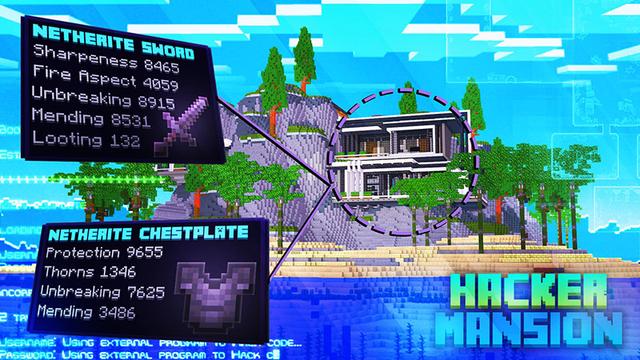 Thumbnail of the Minecraft Bedrock Marketplace product Hacker Mansion created by Eco Studios.