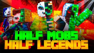 Thumbnail of the Minecraft Bedrock Marketplace product Half Mobs Half Legends created by Eco Studios.