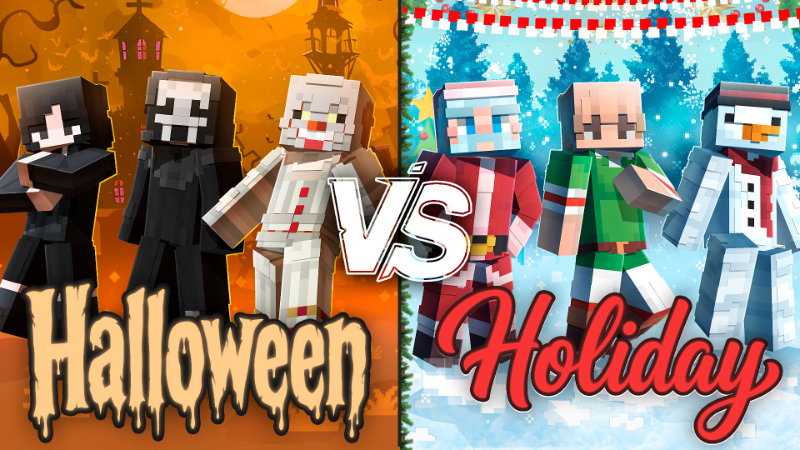Thumbnail of the Minecraft Bedrock Marketplace product Halloween Vs Holiday created by Eco Studios.