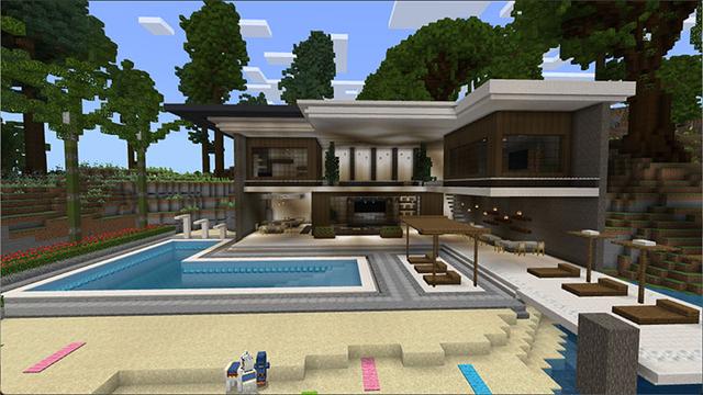 Screenshot of the Minecraft Bedrock Marketplace product Holiday Mansion created by Eco Studios.