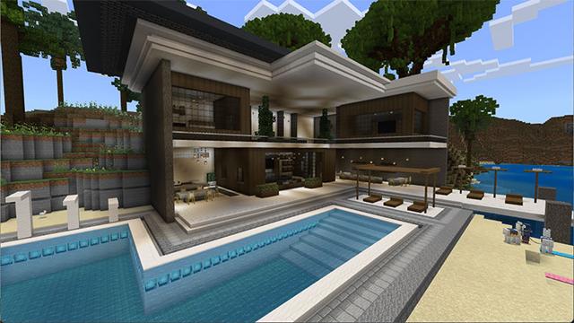 Screenshot of the Minecraft Bedrock Marketplace product Holiday Mansion created by Eco Studios.