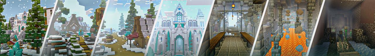Panorama of the Minecraft Bedrock Marketplace product Ice Temple 2 created by Eco Studios.