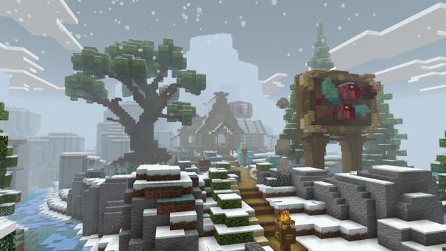 Screenshot of the Minecraft Bedrock Marketplace product Ice Temple 2 created by Eco Studios.