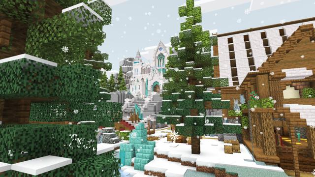 Screenshot of the Minecraft Bedrock Marketplace product Ice Temple 2 created by Eco Studios.