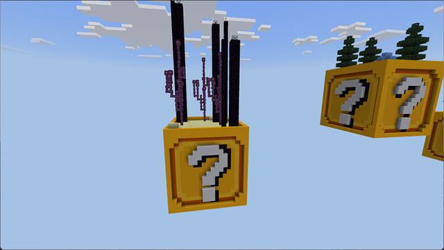 Screenshot of the Minecraft Bedrock Marketplace product LuckyBlock SkyBlock created by Eco Studios.