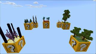 Screenshot of the Minecraft Bedrock Marketplace product LuckyBlock SkyBlock created by Eco Studios.