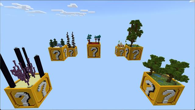Screenshot of the Minecraft Bedrock Marketplace product LuckyBlock SkyBlock created by Eco Studios.