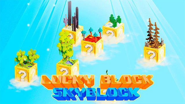 Thumbnail of the Minecraft Bedrock Marketplace product LuckyBlock SkyBlock created by Eco Studios.