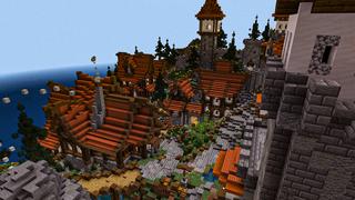 Screenshot of the Minecraft Bedrock Marketplace product Medieval Island created by Eco Studios.