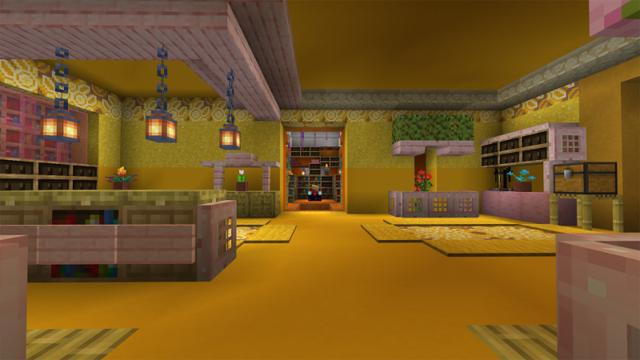 Screenshot of the Minecraft Bedrock Marketplace product Pink House created by Eco Studios.