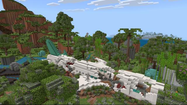 Screenshot of the Minecraft Bedrock Marketplace product Plane Crash Survival 2 created by Eco Studios.