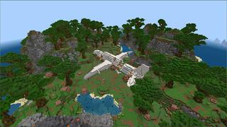 Screenshot of the Minecraft Bedrock Marketplace product Plane Crash Survival created by Eco Studios.