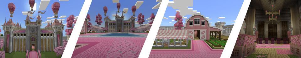 Panorama of the Minecraft Bedrock Marketplace product Princess Castle created by Eco Studios.
