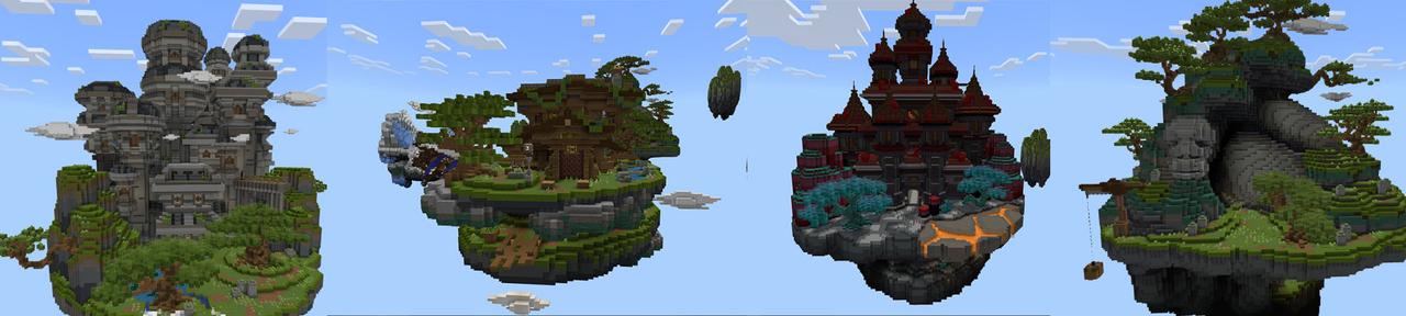 Panorama of the Minecraft Bedrock Marketplace product Sky Fantasy created by Eco Studios.