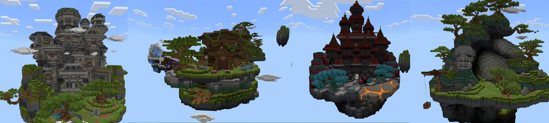 Panorama of the Minecraft Bedrock Marketplace product Sky Fantasy created by Eco Studios.