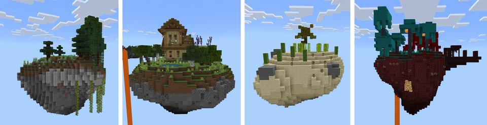 Panorama of the Minecraft Bedrock Marketplace product SkyBlock Island created by Eco Studios.