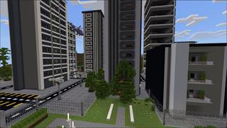 Screenshot of the Minecraft Bedrock Marketplace product Small Town created by Eco Studios.