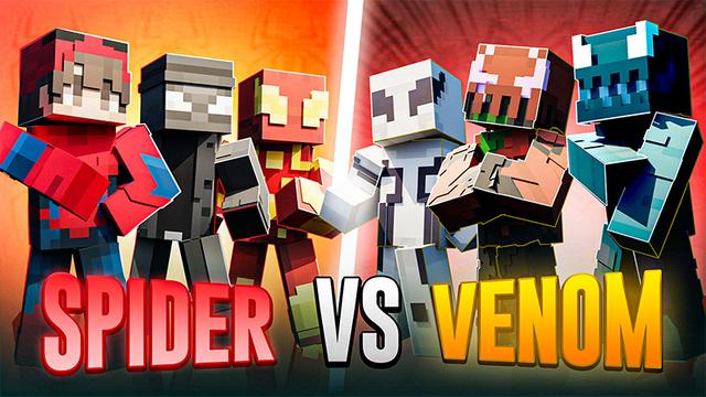 Thumbnail of the Minecraft Bedrock Marketplace product Spider VS Venom created by Eco Studios.
