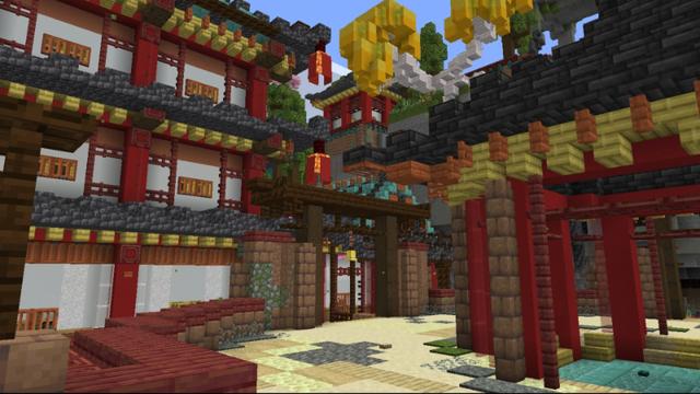 Screenshot of the Minecraft Bedrock Marketplace product Temple of Lunar New Year created by Eco Studios.