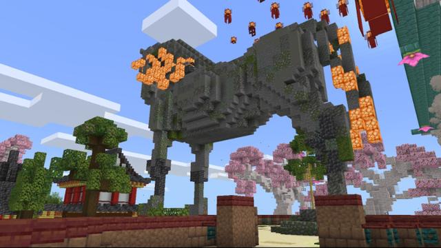 Screenshot of the Minecraft Bedrock Marketplace product Temple of Lunar New Year created by Eco Studios.