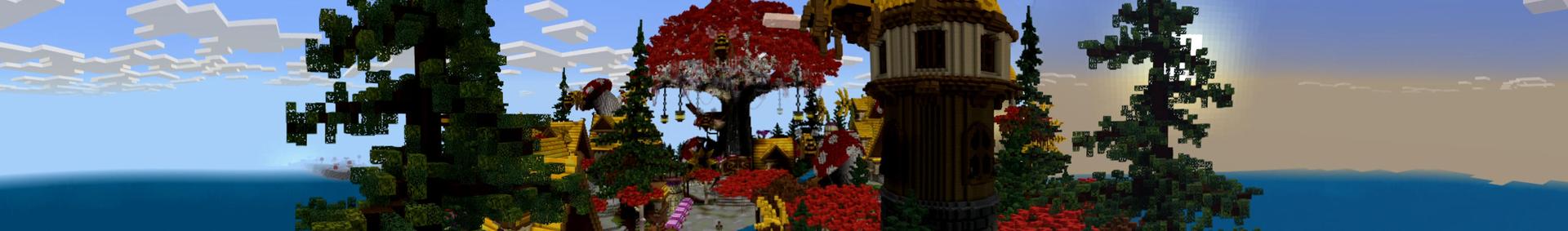 Panorama of the Minecraft Bedrock Marketplace product The Fantastic Mushroom Island created by Eco Studios.