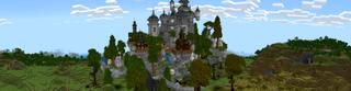 Panorama of the Minecraft Bedrock Marketplace product The Forbidden Castle created by Eco Studios.