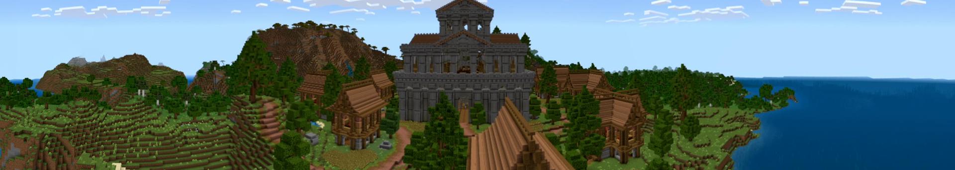 Panorama of the Minecraft Bedrock Marketplace product Treasure Island created by Eco Studios.