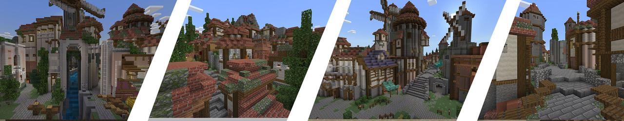 Panorama of the Minecraft Bedrock Marketplace product Tropical Island created by Eco Studios.
