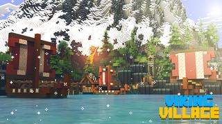 Thumbnail of the Minecraft Bedrock Marketplace product Viking Village created by Eco Studios.