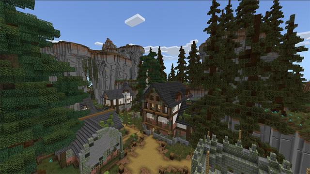 Screenshot of the Minecraft Bedrock Marketplace product Village of Whispers created by Eco Studios.