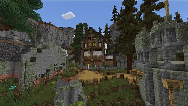 Screenshot of the Minecraft Bedrock Marketplace product Village of Whispers created by Eco Studios.