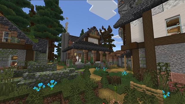 Screenshot of the Minecraft Bedrock Marketplace product Village of Whispers created by Eco Studios.